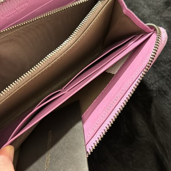 Authentic Bottega Veneta Full Zip Long Multicolor Leather Wallet W/ Card - Picture 5 of 6